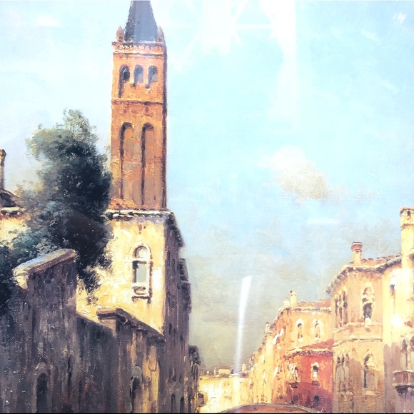 Framed Italian Art- Venetian Backwater 2 - Picture 4 of 5